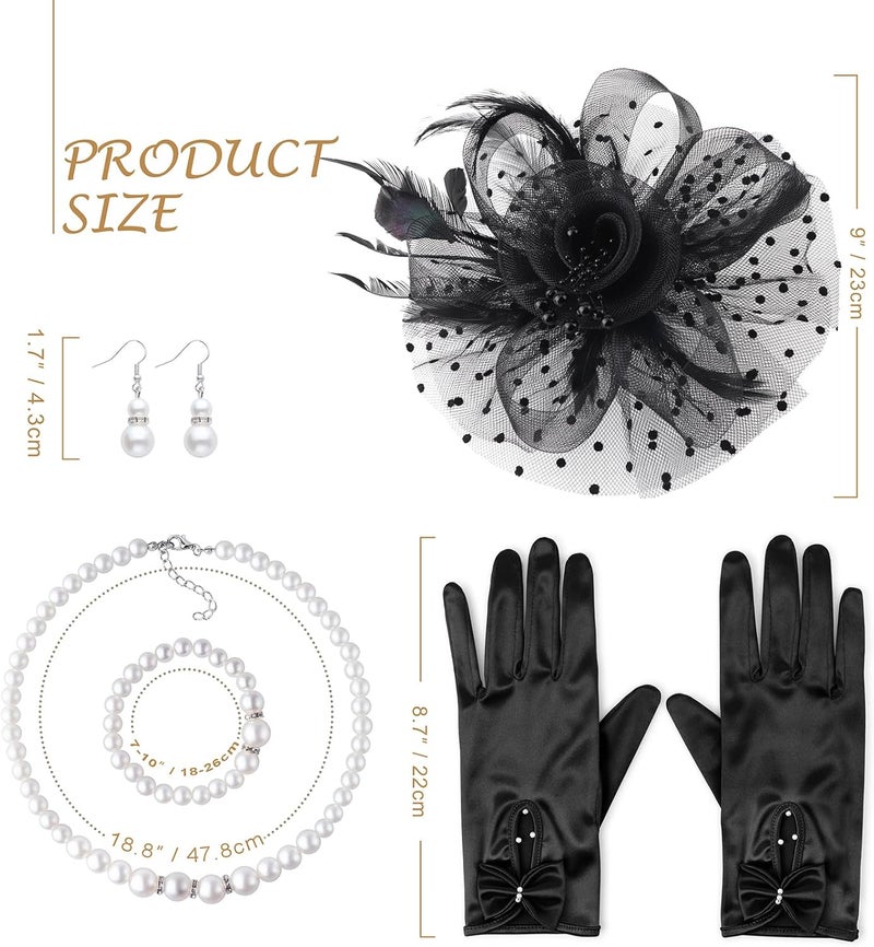 DRESHOW Fascinators Hat Feather Headband Women's Fascinators Tea Party Headwear with Clip Flower Head Band for Girls & Women - Image 5